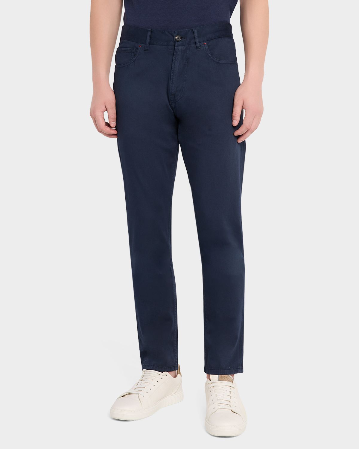 Isaia Men 's Slim-Fit Cotton-Cashmere Pants | Thumbnail 4 Isaia Men 's Slim-Fit Cotton-Cashmere Pants | Thumbnail 4