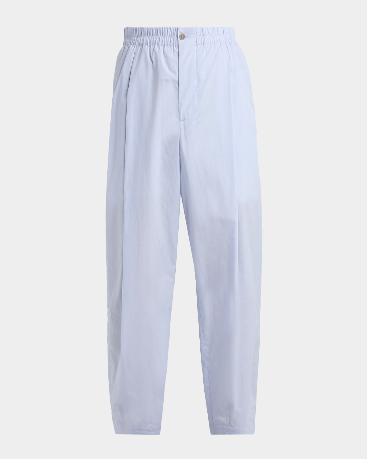 Giorgio Armani Men 's Poplin Pleated Straight Leg Trousers
