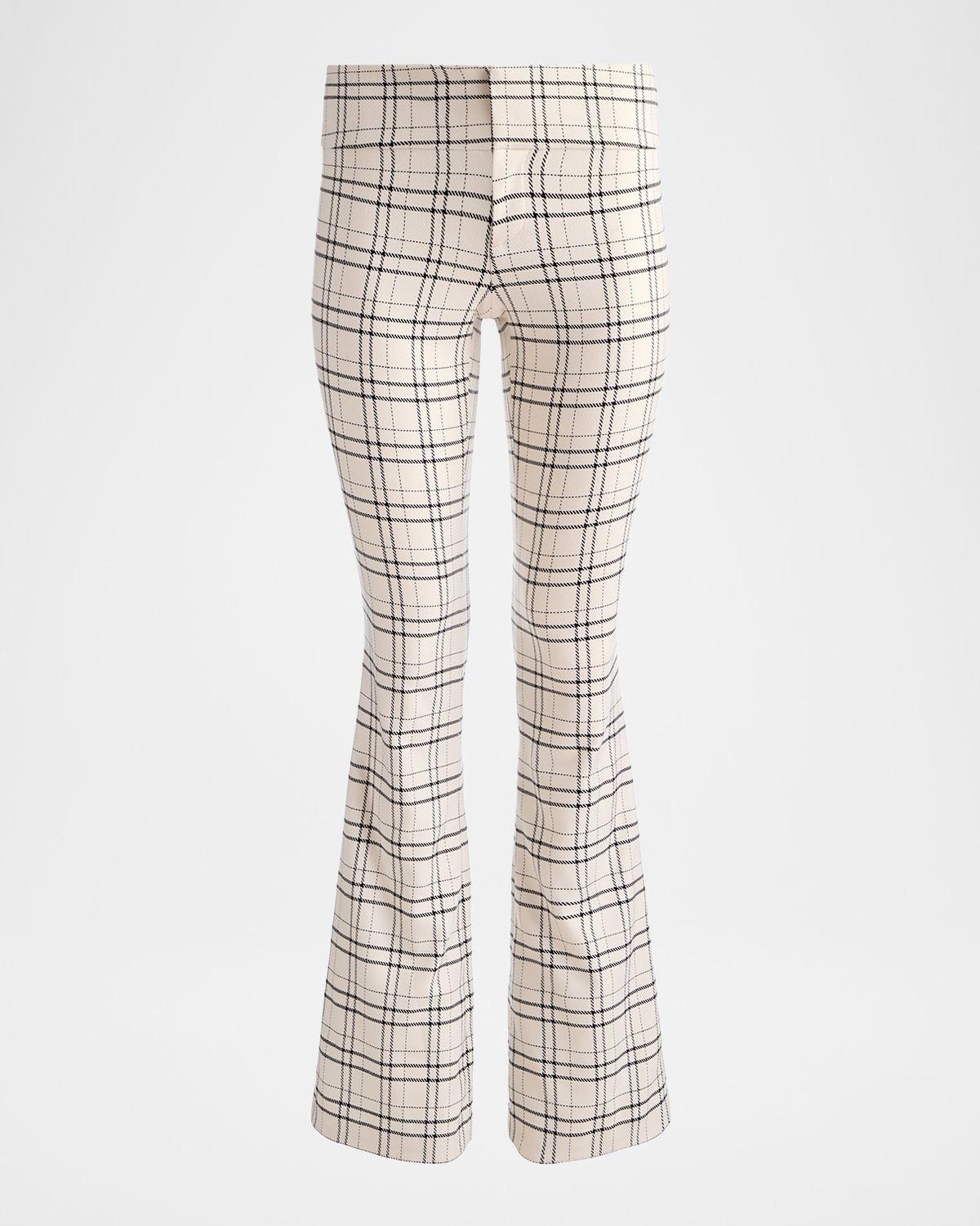 ALICE + OLIVIA Olivia Plaid Twill Bootcut Pants