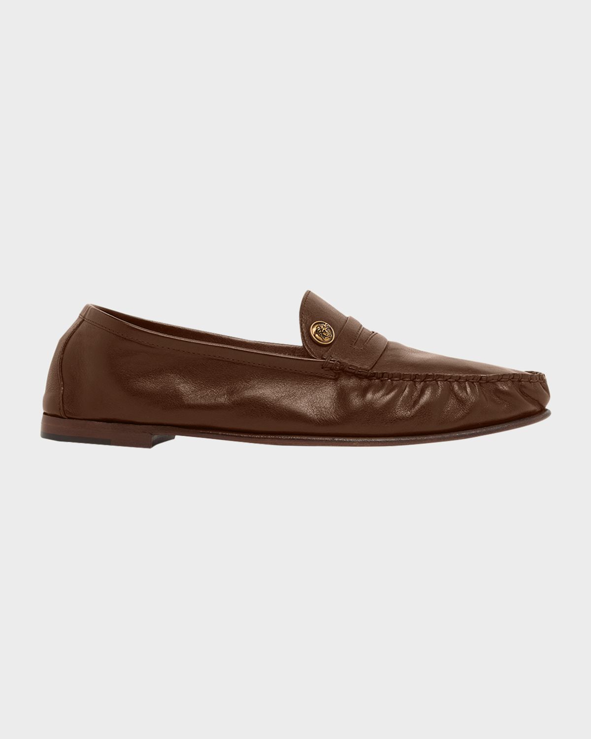 Versace Men 's Medusa Leather Moc-Toe Loafers | Thumbnail 7 Versace Men 's Medusa Leather Moc-Toe Loafers | Thumbnail 7
