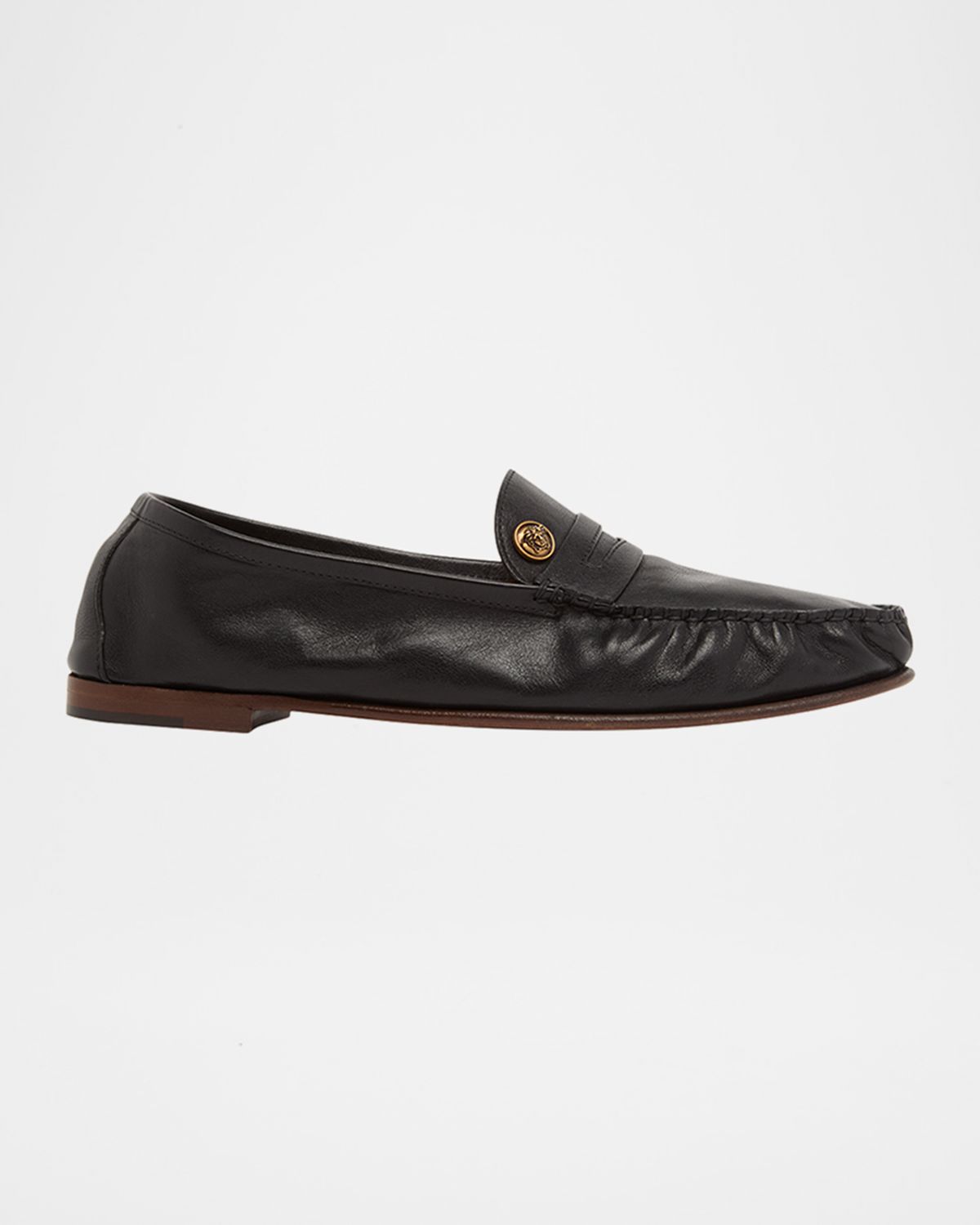 Versace Men 's Medusa Leather Moc-Toe Loafers | Thumbnail 7 Versace Men 's Medusa Leather Moc-Toe Loafers | Thumbnail 7