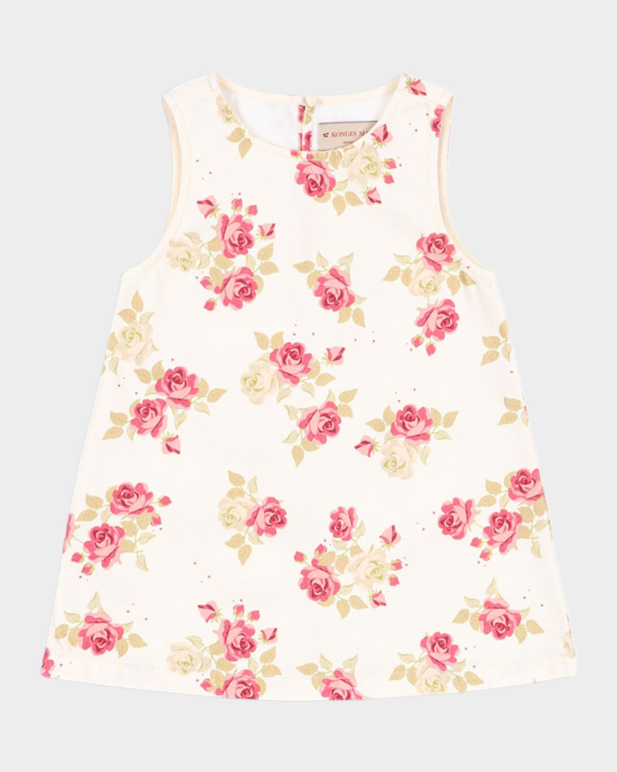 Konges Slojd Girl 's Magot Sleeveless Floral Cotton Dress, Size 18M-10