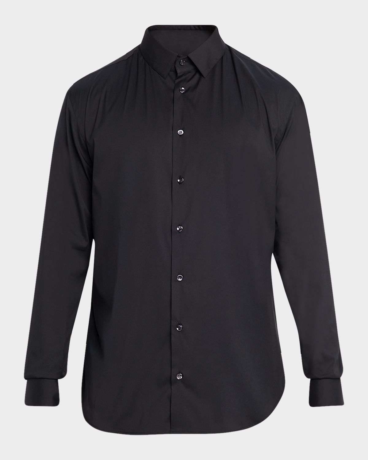 Giorgio Armani Men 's Solid Stretch Poplin Sport Shirt