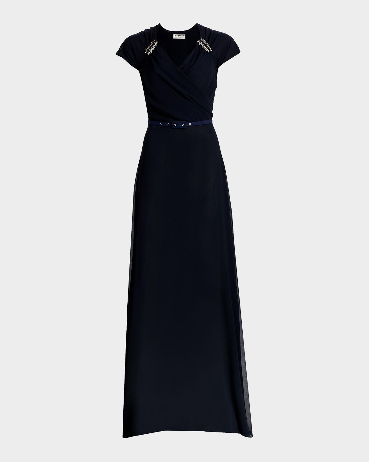 Chiara Boni La Petite Robe Slavka Belted Georgette Gown