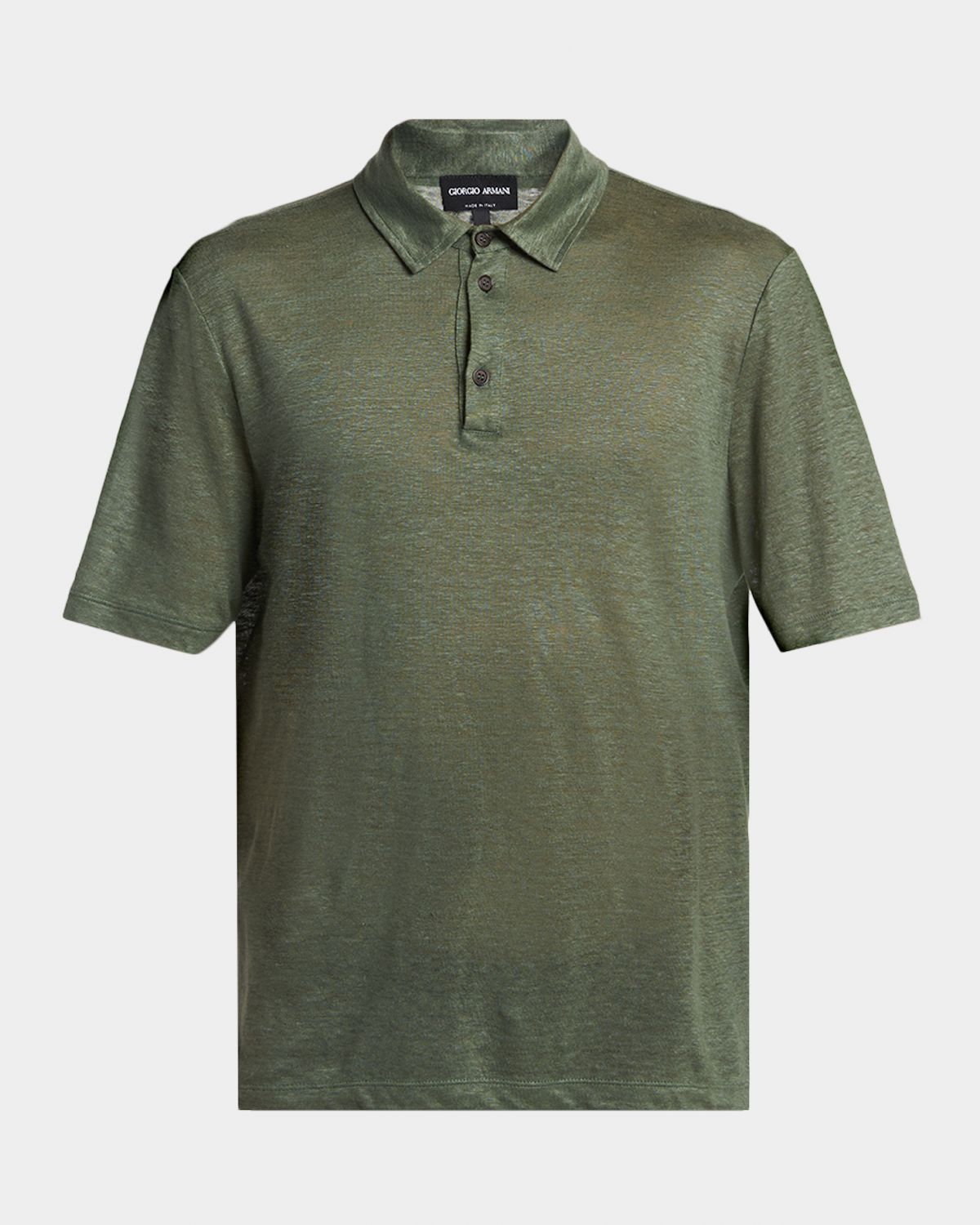 Giorgio Armani Men 's Linen Classic-Fit Polo Shirt
