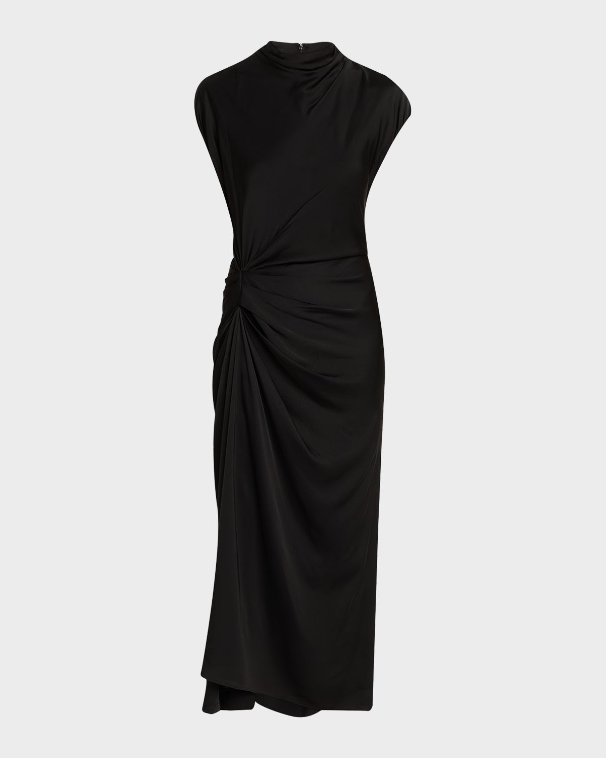 A.L.C. Alma Draped Satin Viscose Dress | Thumbnail 6 A.L.C. Alma Draped Satin Viscose Dress | Thumbnail 6