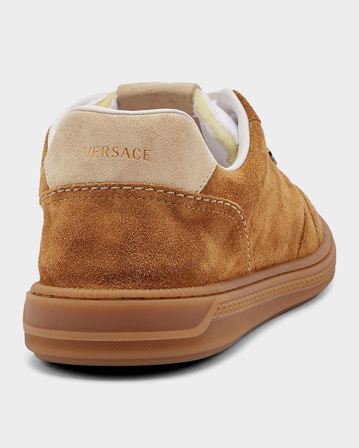 Versace Men 's Greca Court Suede Sneakers - Men's Shoes