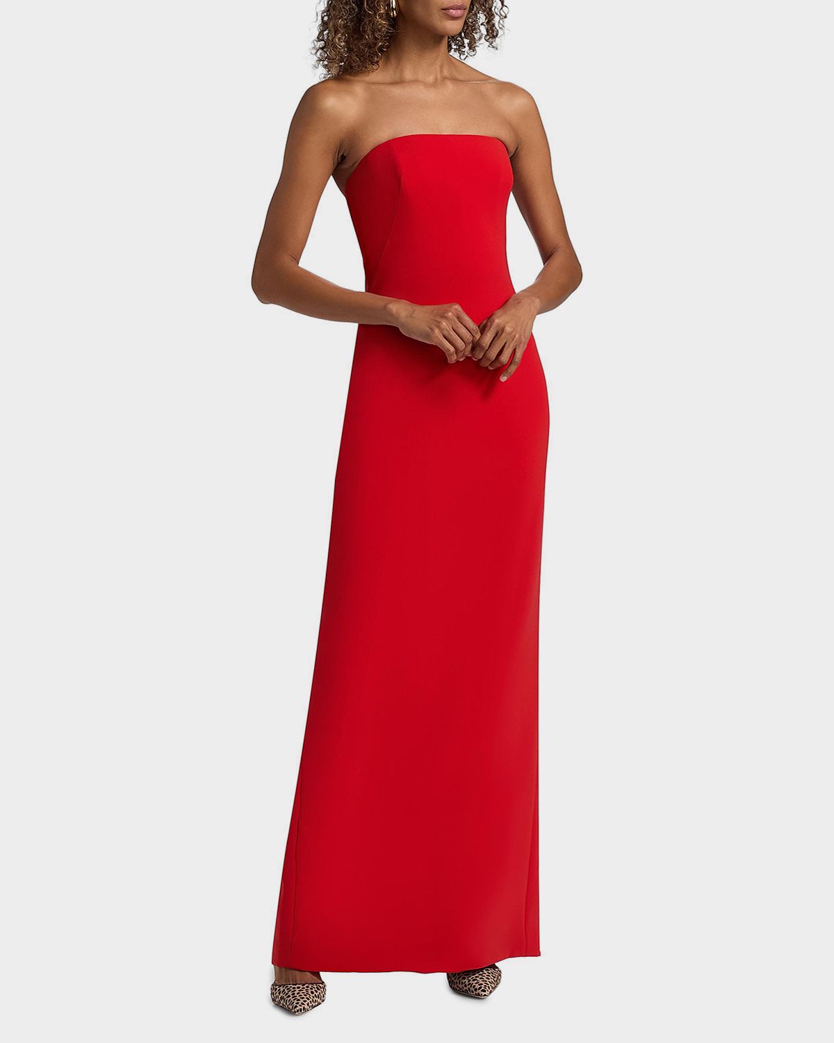 Amsale Strapless Stretch Jersey Gown