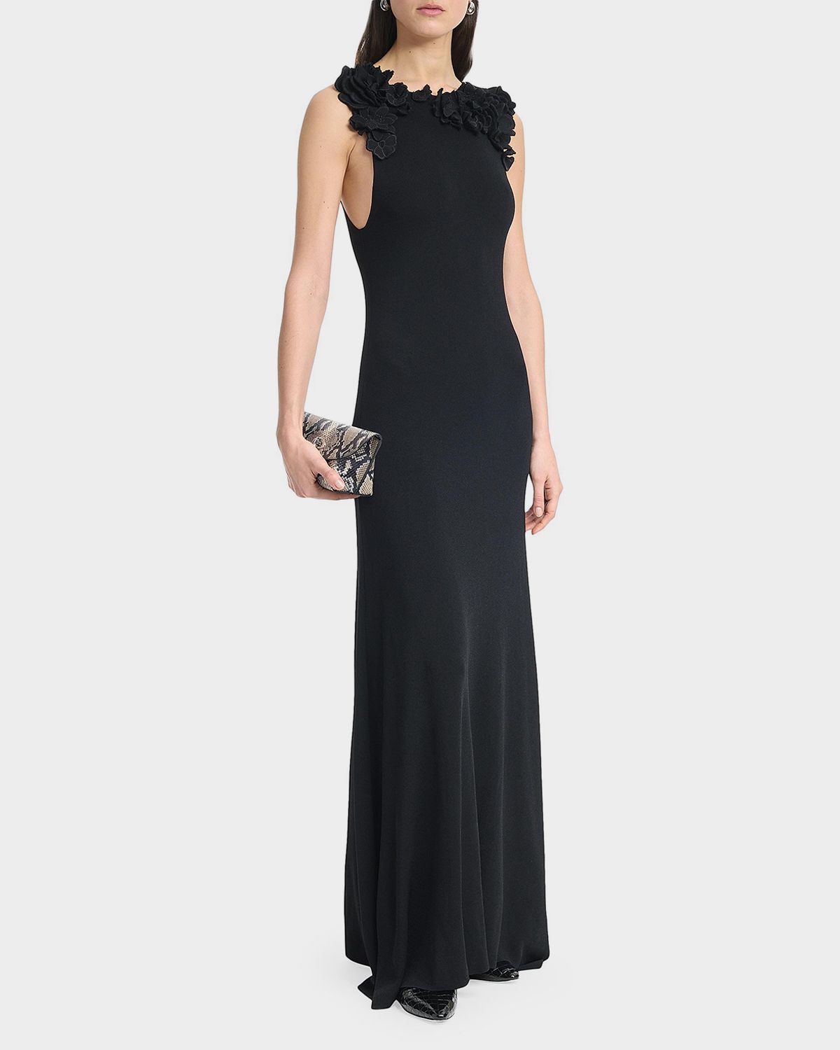 Altuzarra Woolfe Floral Appliqué Maxi Dress