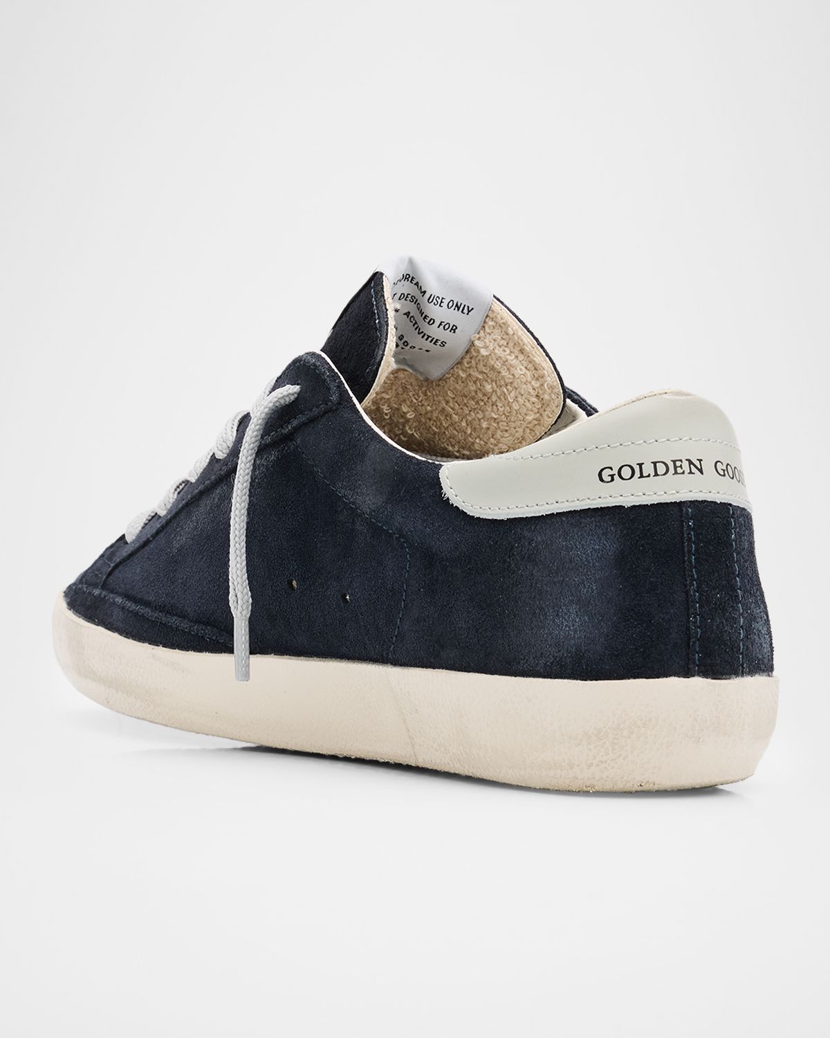 Golden Goose Super-Star Suede Glitter Low-Top Sneakers