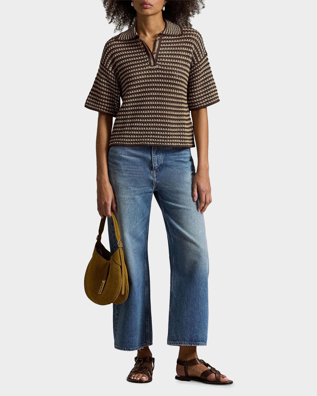Polo Ralph Lauren Textured-Stripe Polo Shirt