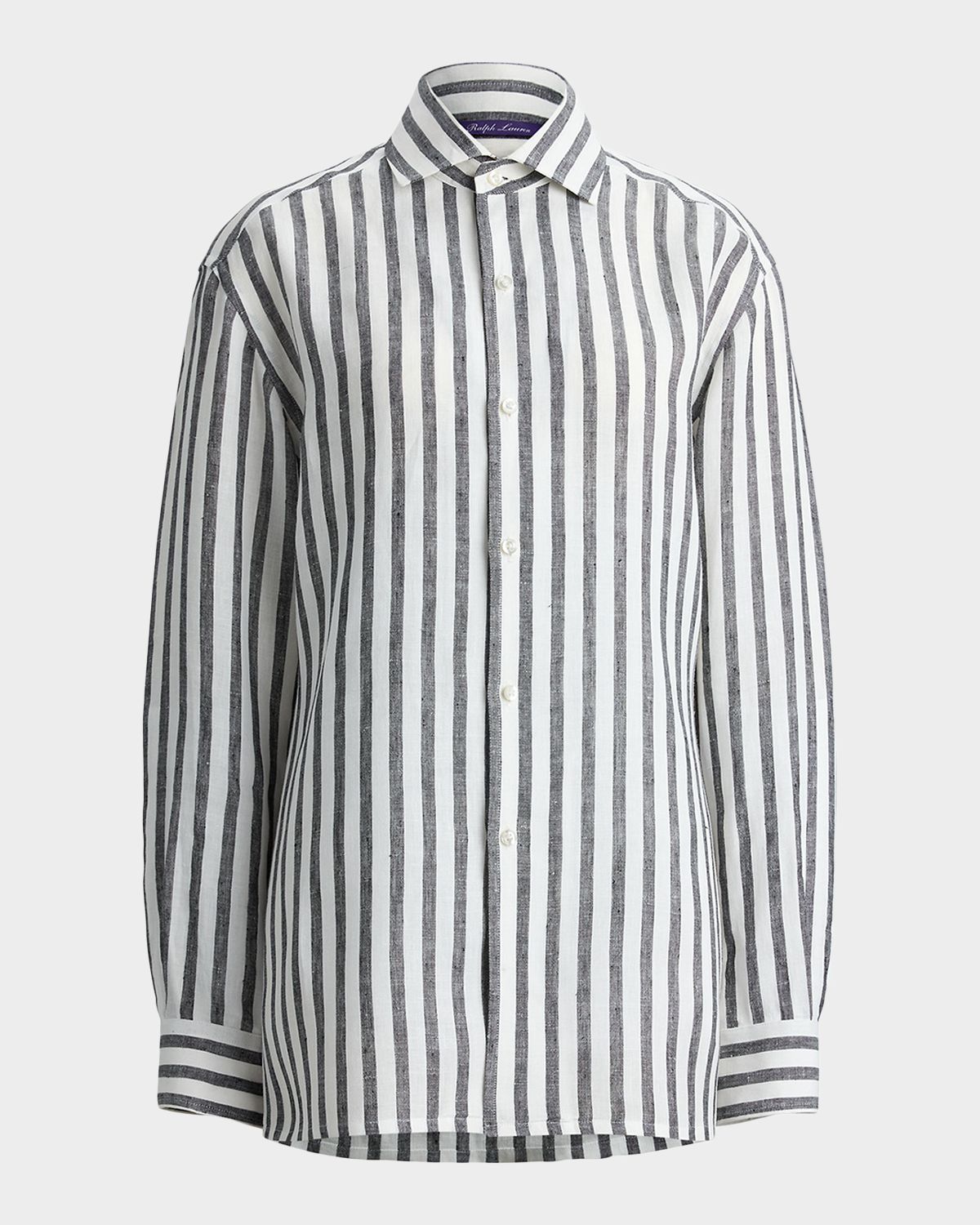 Ralph Lauren Collection Capri Relaxed-Fit Striped Linen Shirt