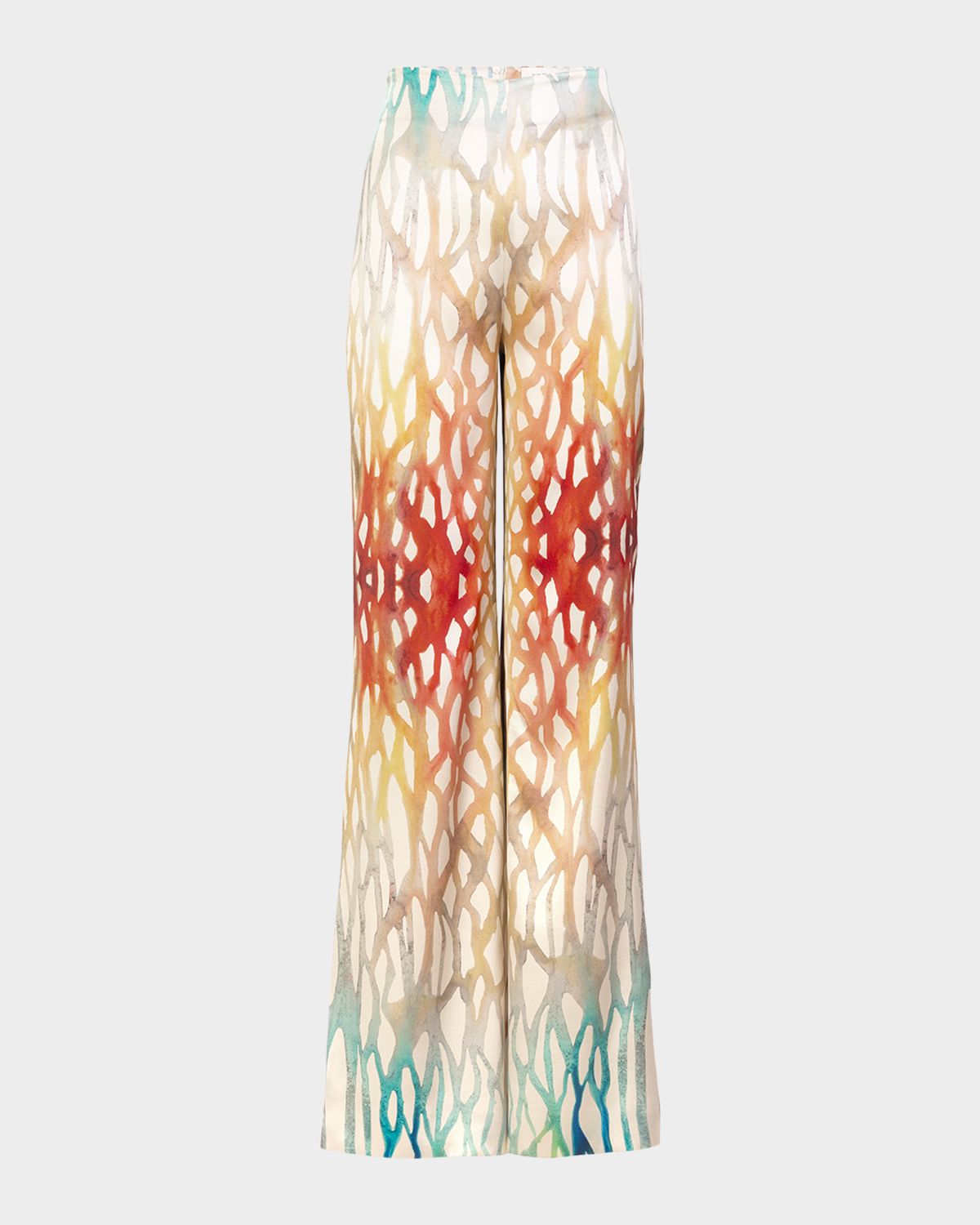 Silvia Tcherassi Andi Silk Coral Pants