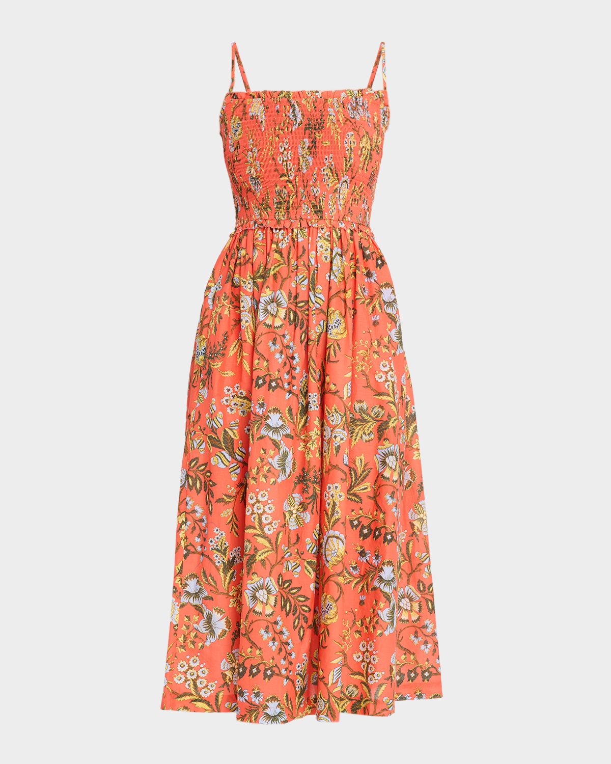 Cara Cara Carmen Floral Smocked Midi Dress