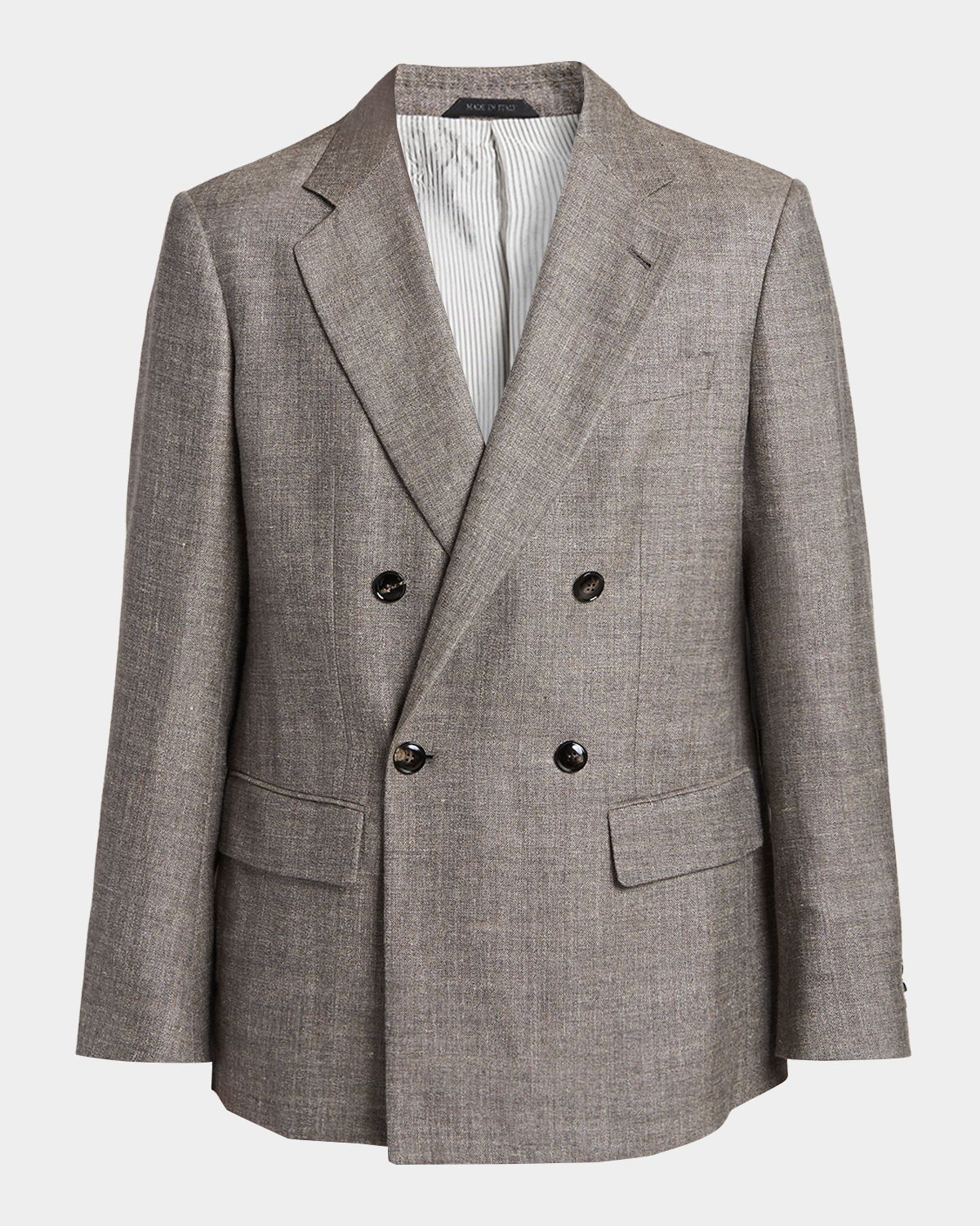 Giorgio Armani Men 's Silk, Linen and Wool Double-Breasted Sport Coat