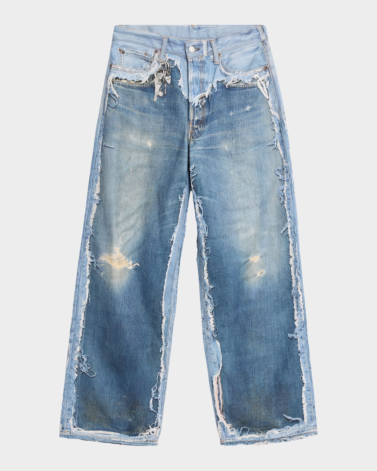 Acne Studios Men 's Pentyone Brushed Denim Wide-Leg Jeans