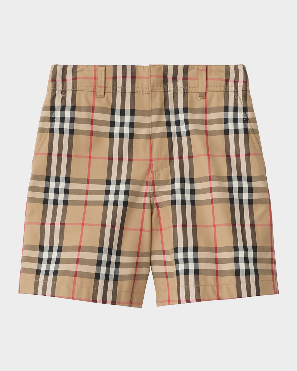Burberry Boy 's Oscar Check Cotton Oxford Shorts, Size 3-14