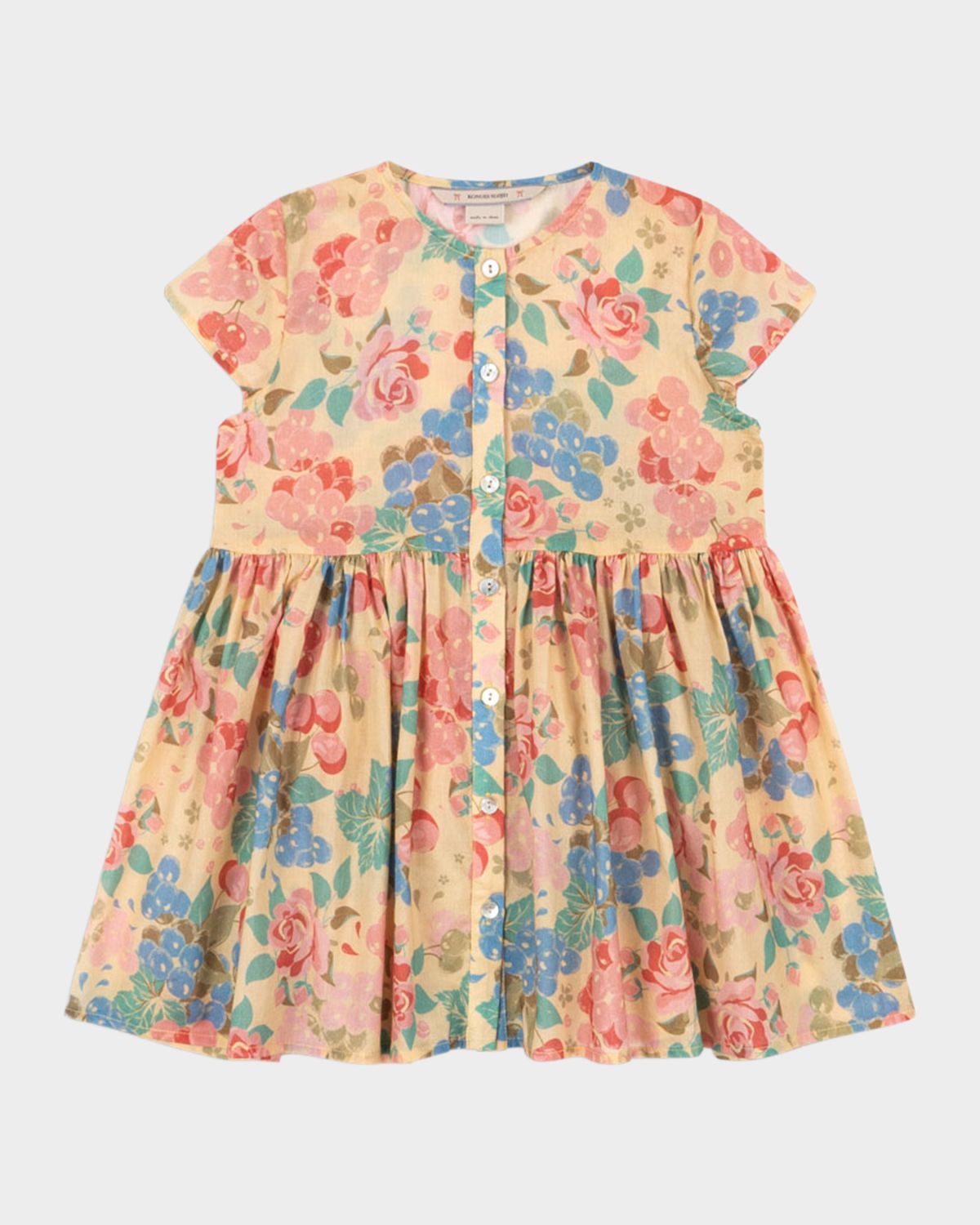 Konges Slojd Girl 's Pacey Short-Sleeve Button-Front Dress, Size 18M-10