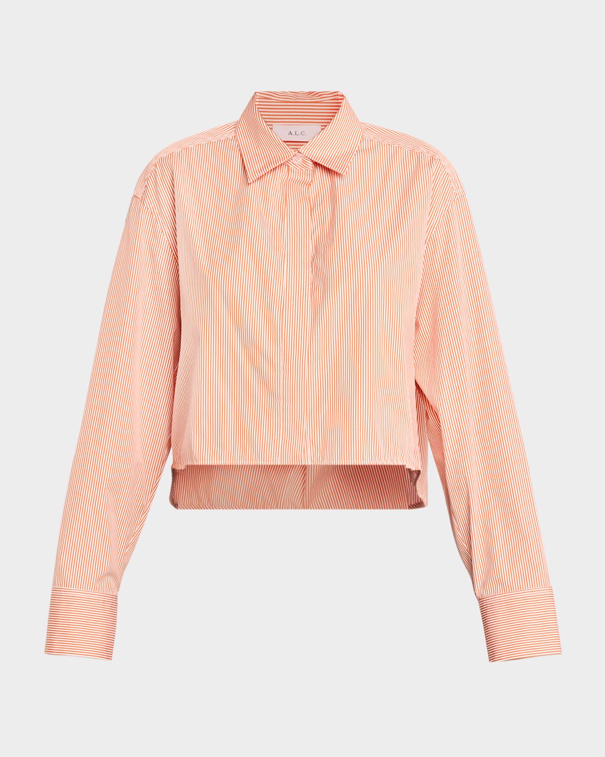 A.L.C. Maude Striped Cropped Shirt