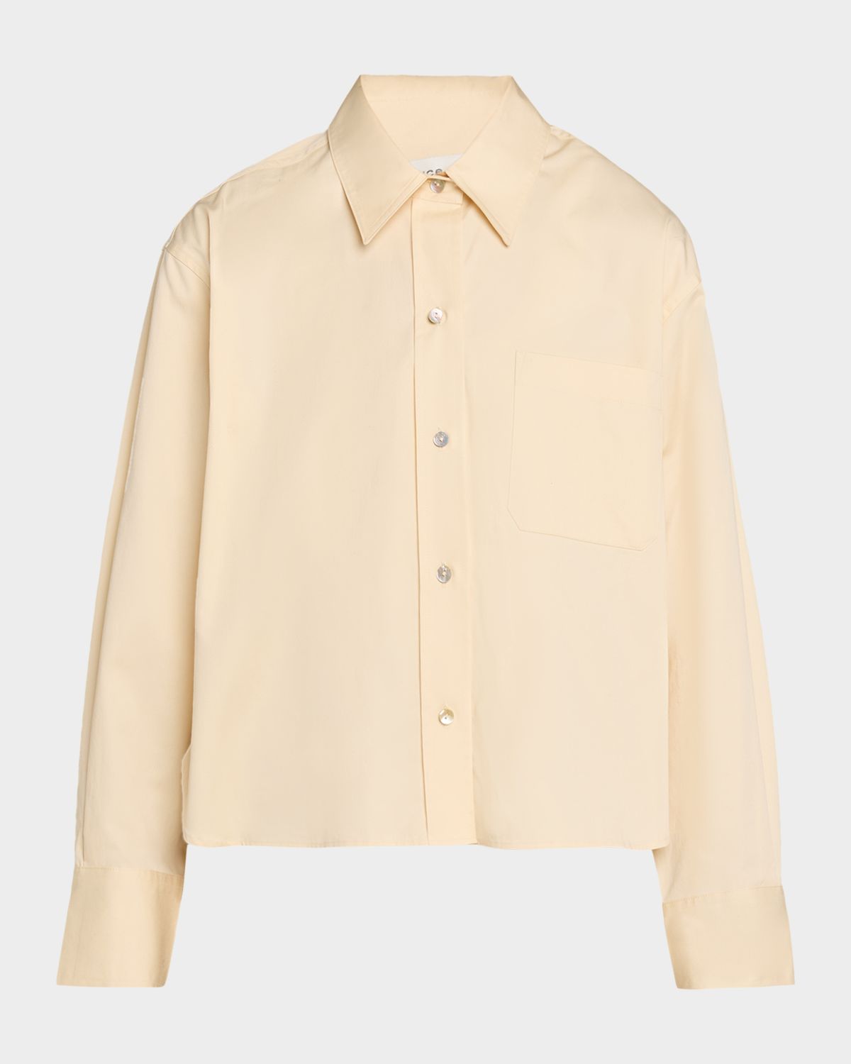 Vince Cropped Long-Sleeve Shirt