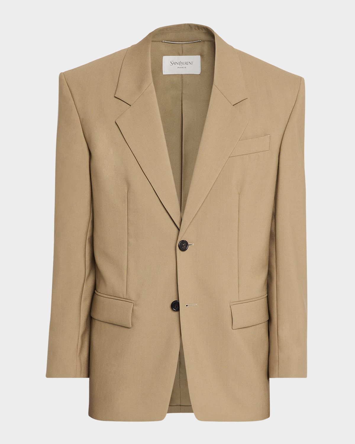 Saint Laurent Men 's Wool and Mohair Oversized Two-Button Blazer