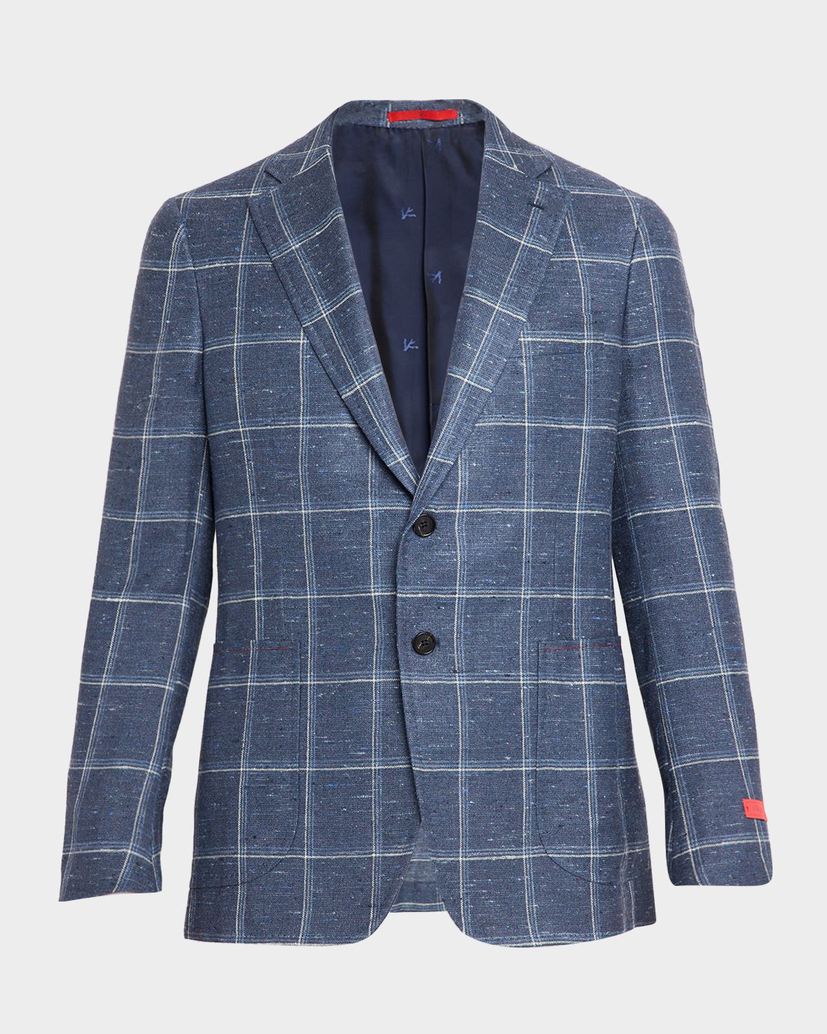Isaia Men 's Over-Check Two-Button Sport Coat