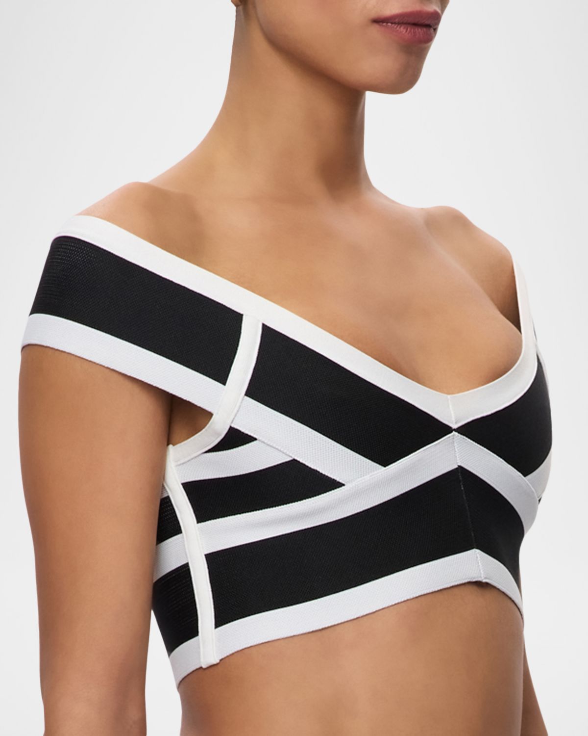 Herve Leger The Spotlight Crop Top | Thumbnail 5 Herve Leger The Spotlight Crop Top | Thumbnail 5
