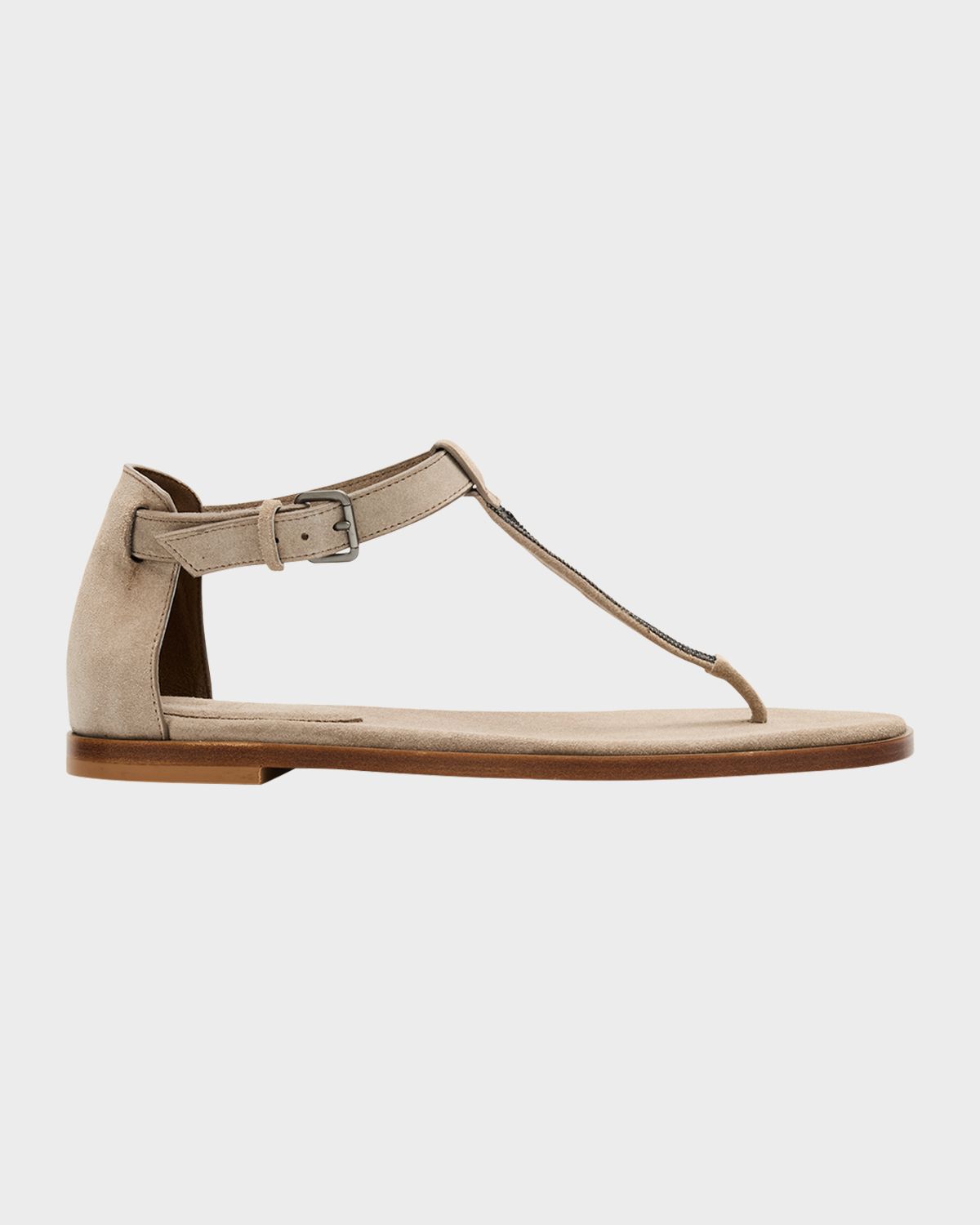 Brunello Cucinelli Suede Monili Sandals | Thumbnail 7 Brunello Cucinelli Suede Monili Sandals | Thumbnail 7