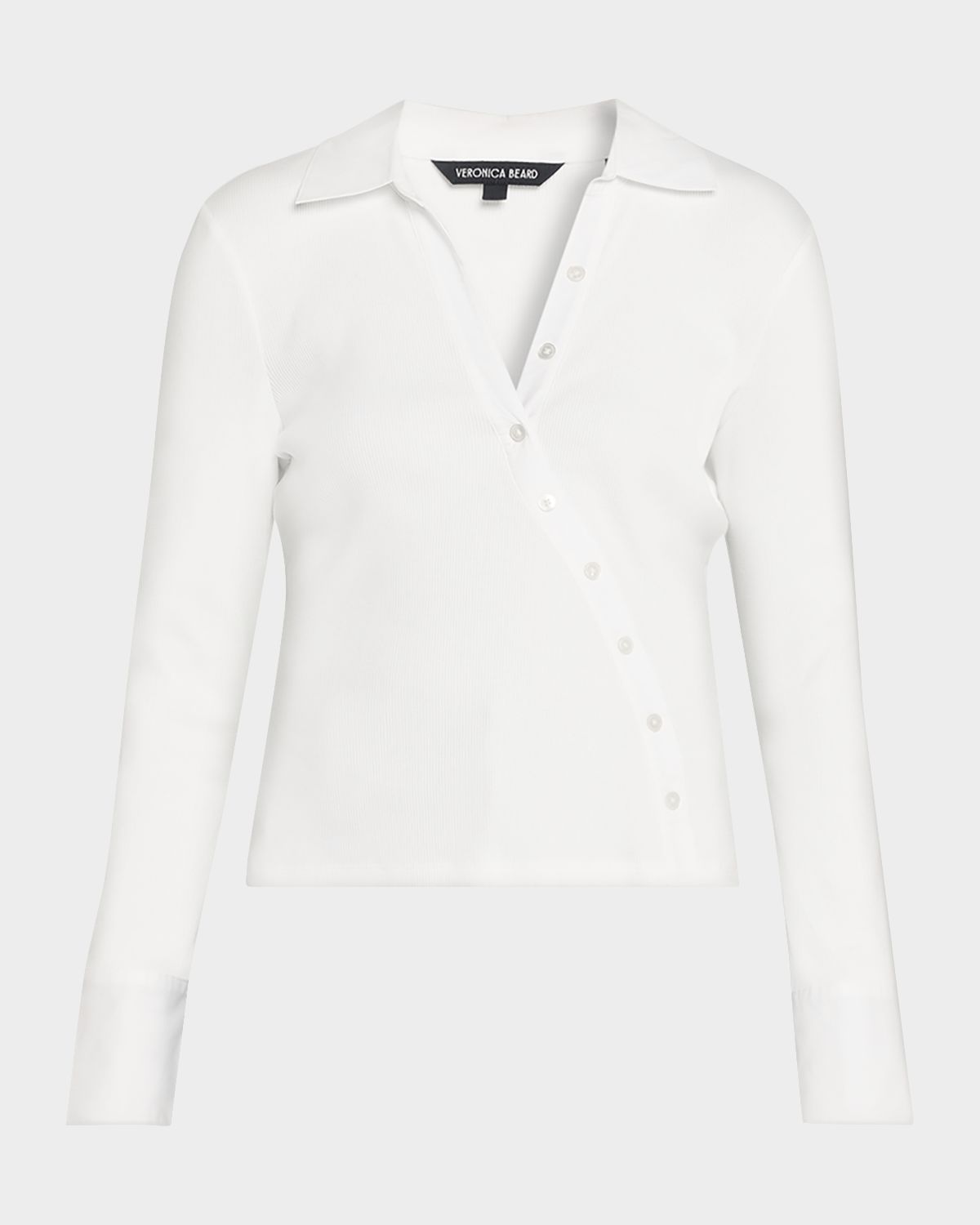 Veronica Beard Brenner Long-Sleeve Asymmetric Button Top | Thumbnail 6 Veronica Beard Brenner Long-Sleeve Asymmetric Button Top | Thumbnail 6