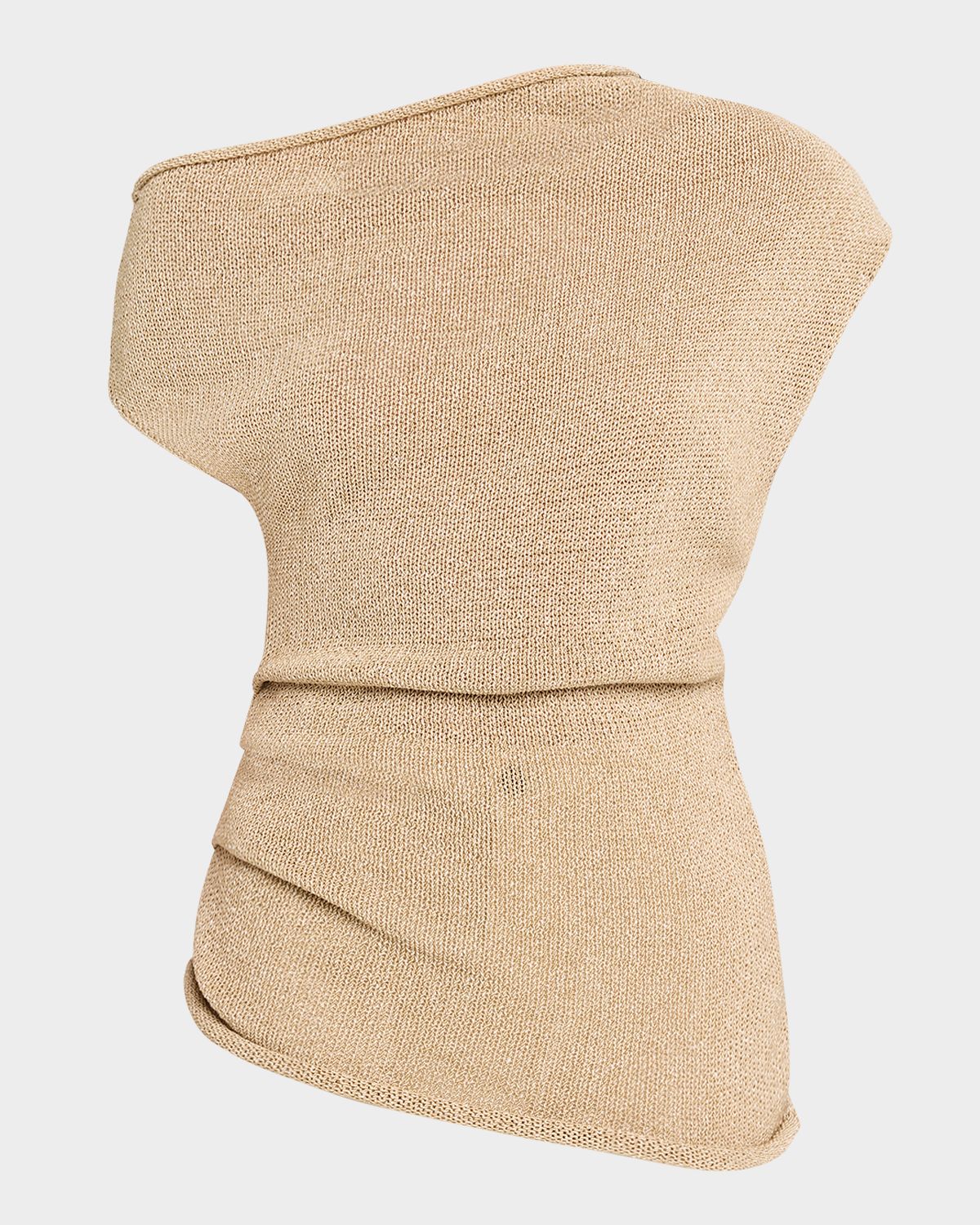A.L.C. Joni Draped One-Shoulder Metallic Knit Top | Thumbnail 6