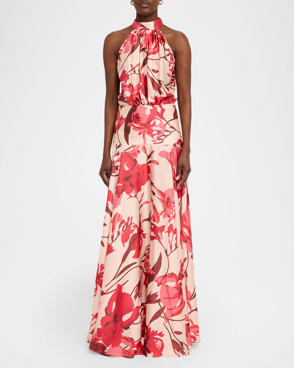 Chiara Boni La Petite Robe Disei Floral-Print Halter Maxi Dress