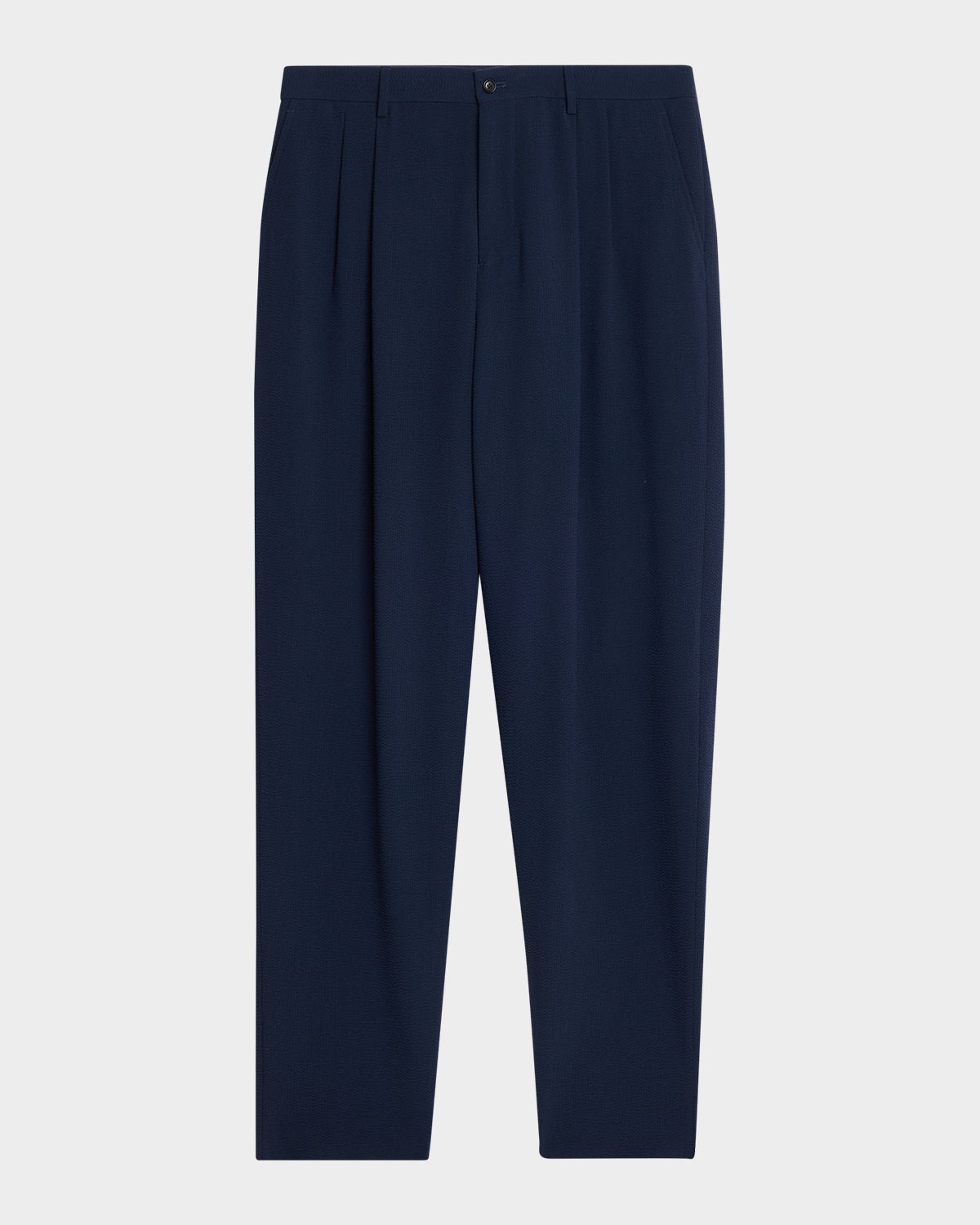 Giorgio Armani Men 's Stretch Wool Seersucker Double-Pleat Trousers