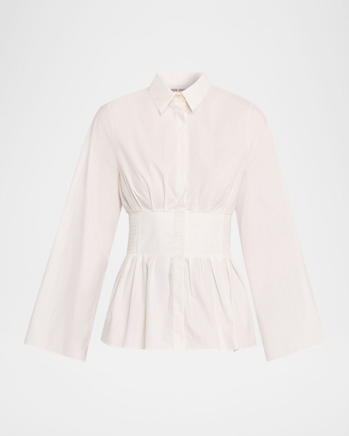 Rosie Assoulin Boogie Woogie Bugle Boy Button-Down Peplum Shirt
