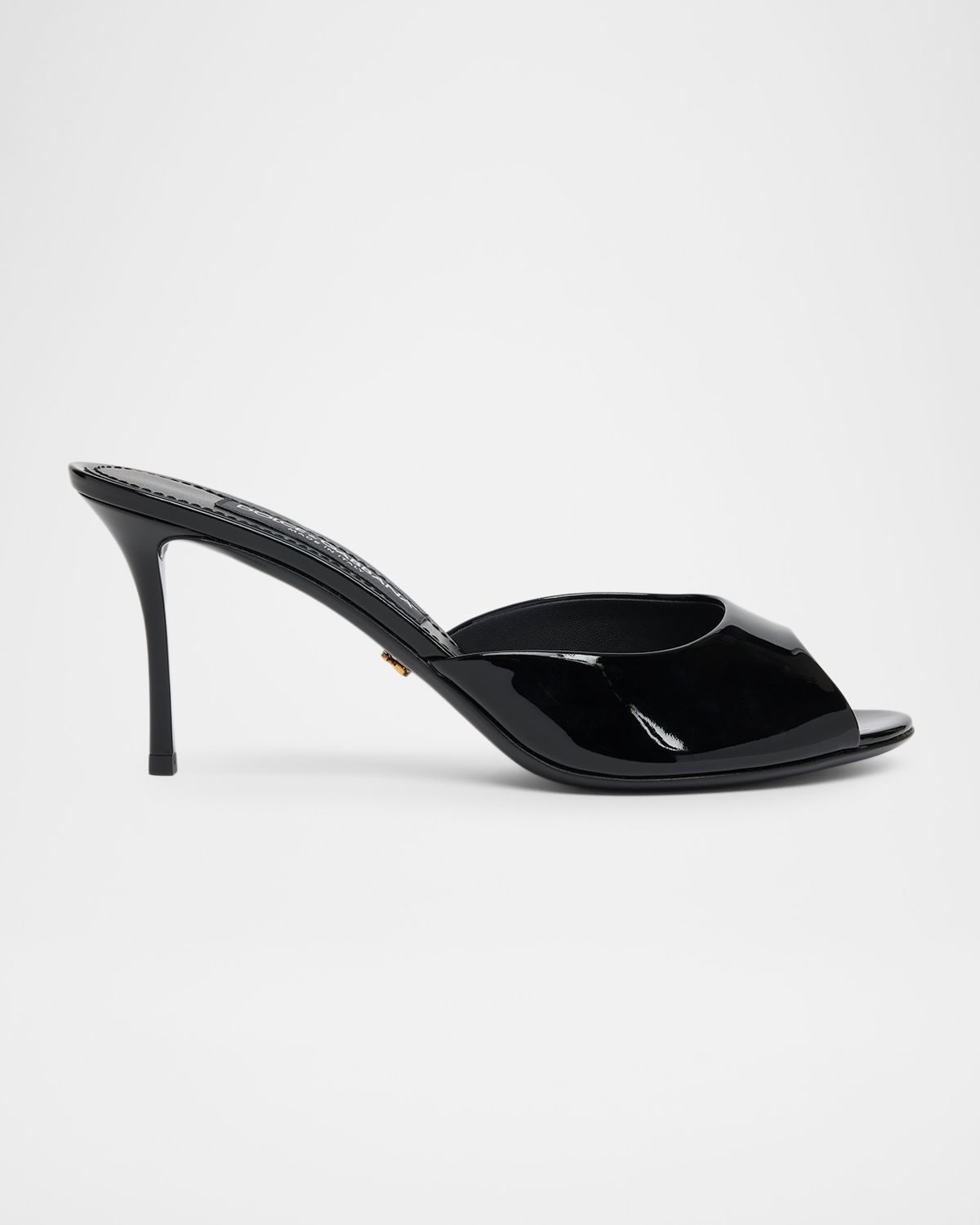 Dolce & Gabbana 75mm Vernice Patent Leather Mule Sandals