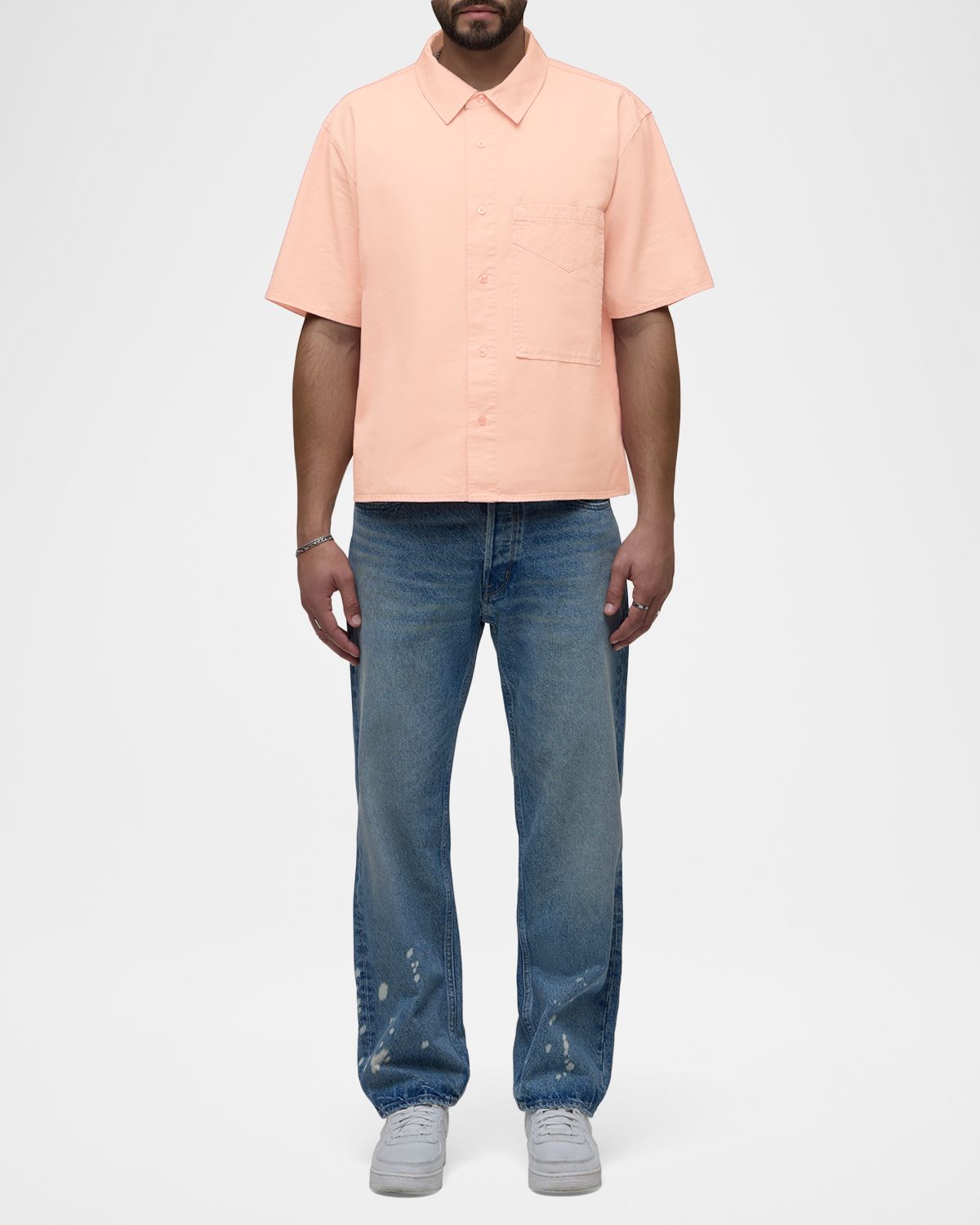 Hudson Men 's Rex Cotton Short-Sleeve Shirt