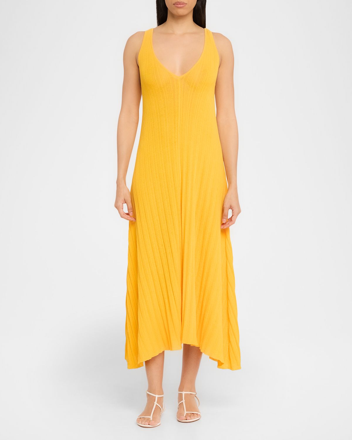 Solid and Striped The Velmira Ribbed Coverup Midi Dress