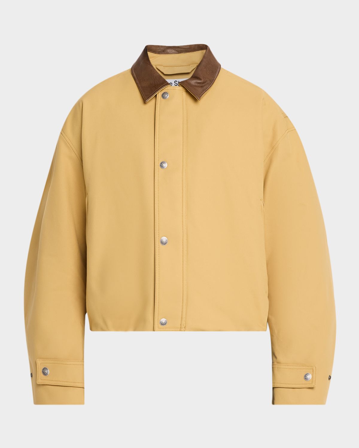 Acne Studios Men 's Opado Satin Leather-Collar Bomber Jacket