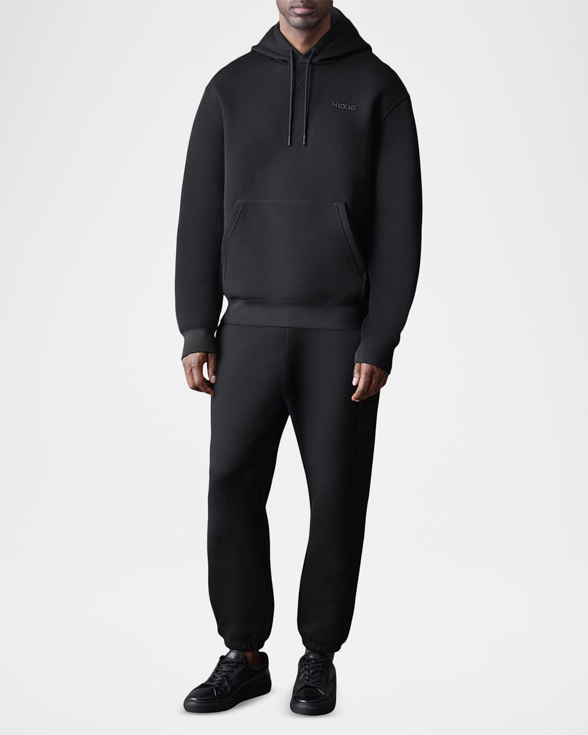 Mackage Men 's Kolton Double-Face Jersey Logo Hoodie