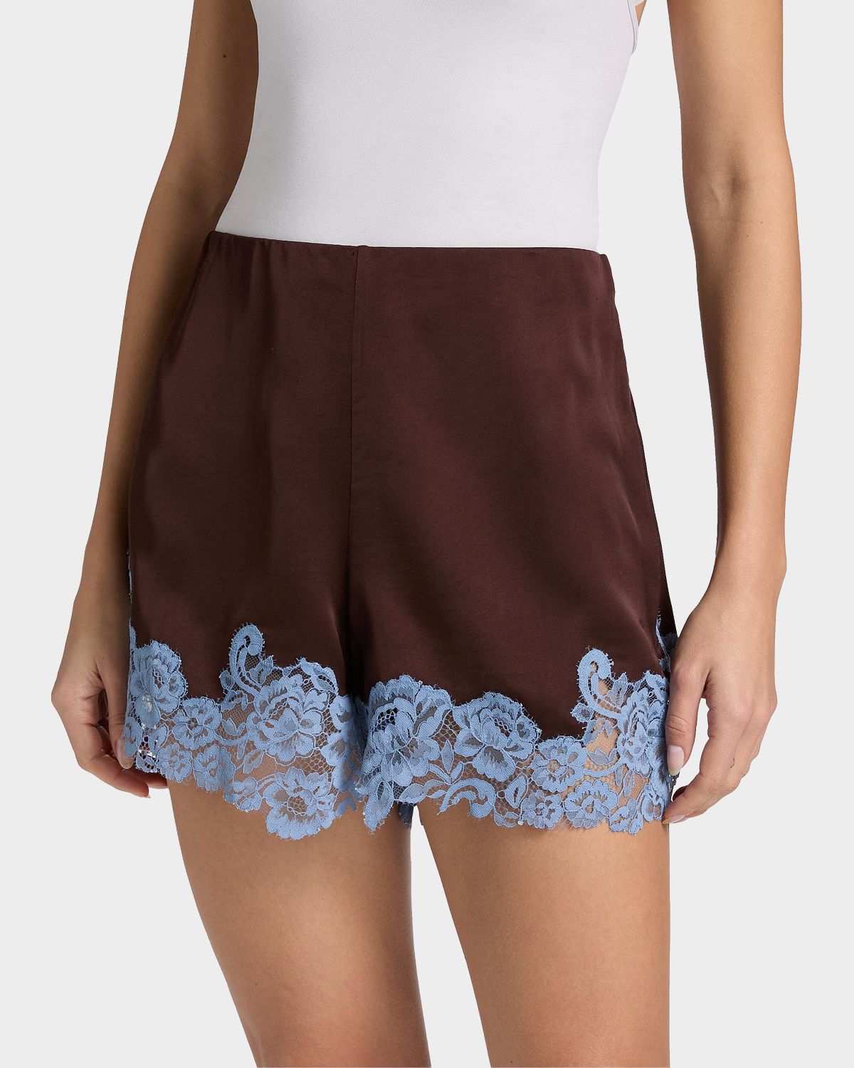 A.L.C. Pipa Satin and Lace Shorts | Thumbnail 4 A.L.C. Pipa Satin and Lace Shorts | Thumbnail 4