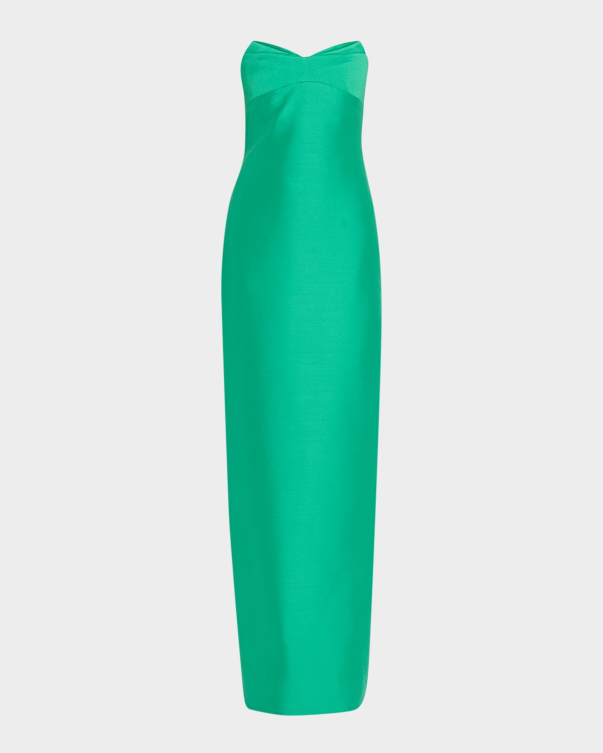 Badgley Mischka Strapless Fold-Over Column Gown