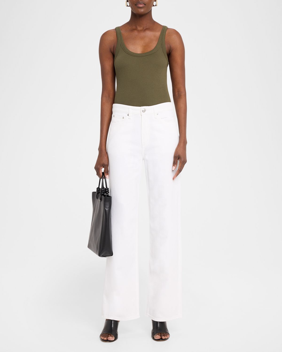 Rag & Bone Featherweight Logan Mid-Rise Wide Jeans