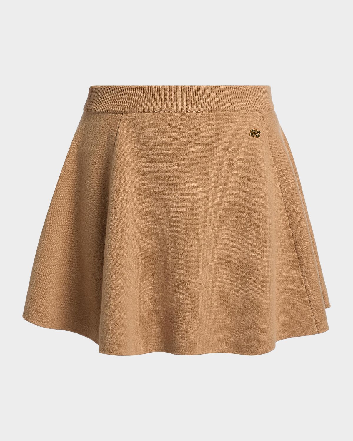 Ganni Cashmere-Wool A-Line Miniskirt