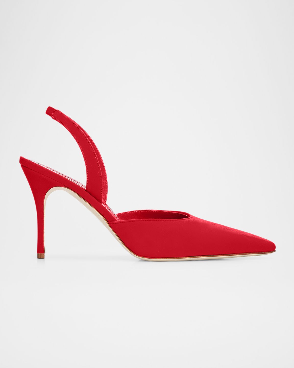 Manolo Blahnik 90mm Borelapla Suede Slingback Pumps