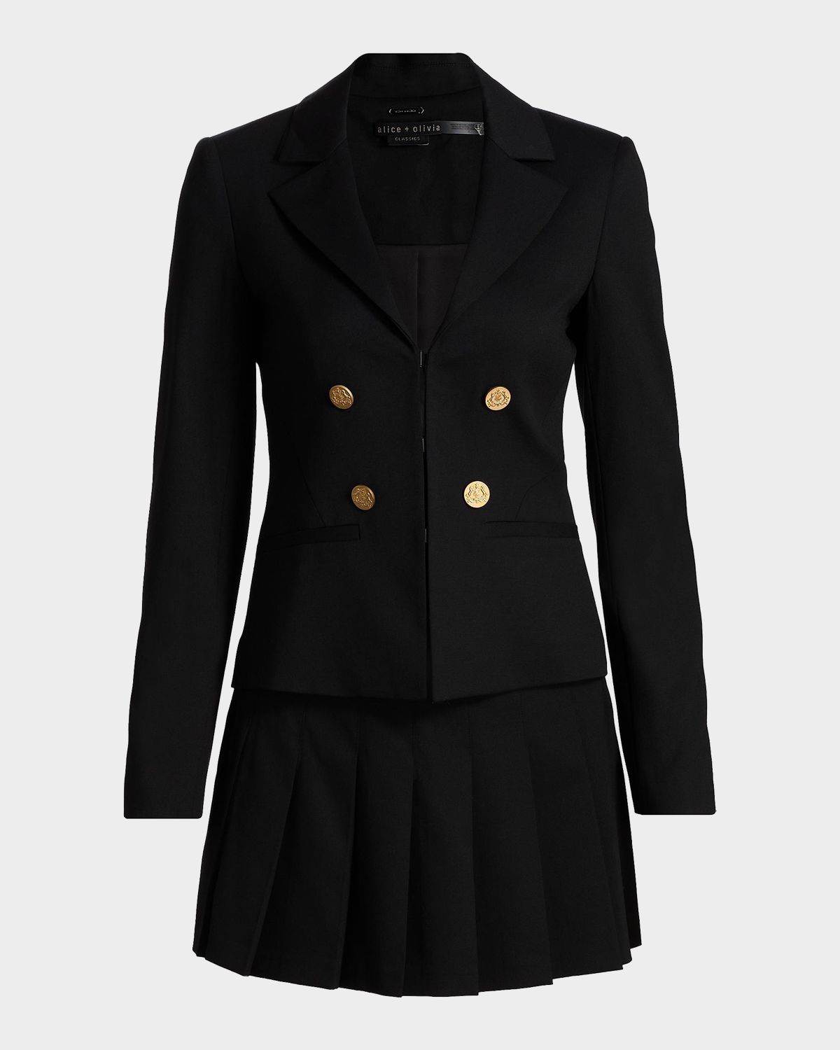 ALICE + OLIVIA Mya Blazer Pleated Minidress