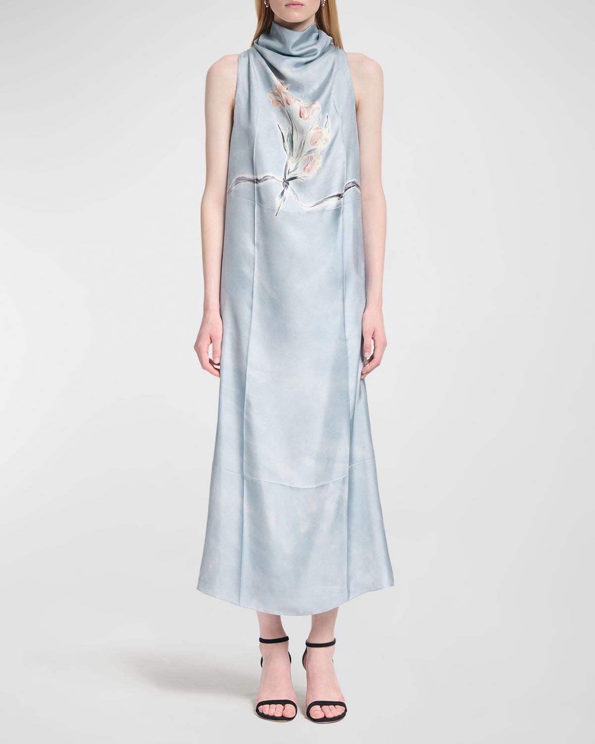 Altuzarra Noori Draped Floral Silk Dress