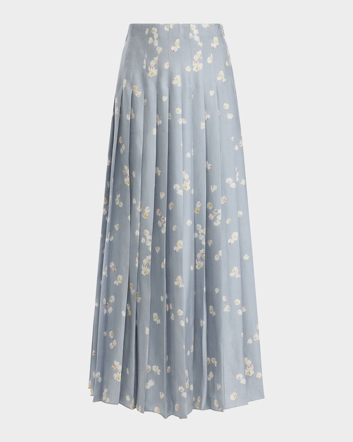 Altuzarra Monti Pleated Floral Satin Skirt