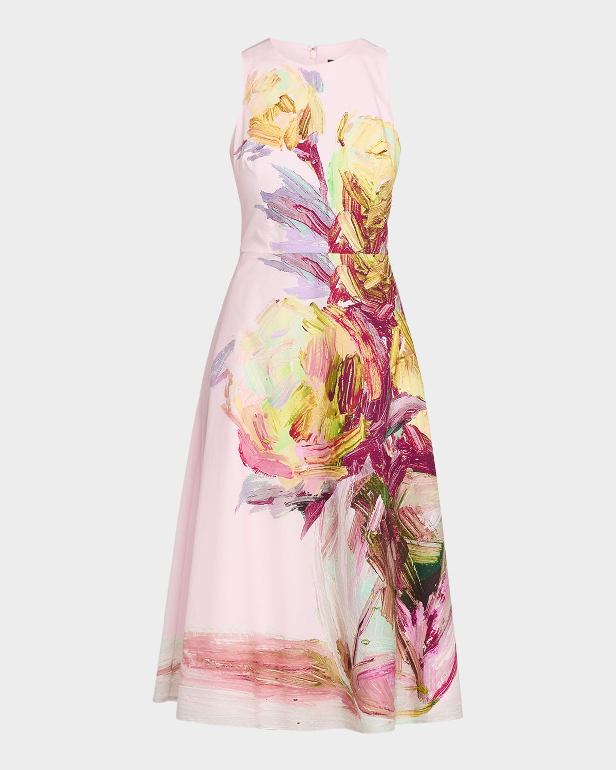 Rickie Freeman for Teri Jon Sleeveless Floral-Print Cotton Midi Dress | Thumbnail 6 Rickie Freeman for Teri Jon Sleeveless Floral-Print Cotton Midi Dress | Thumbnail 6