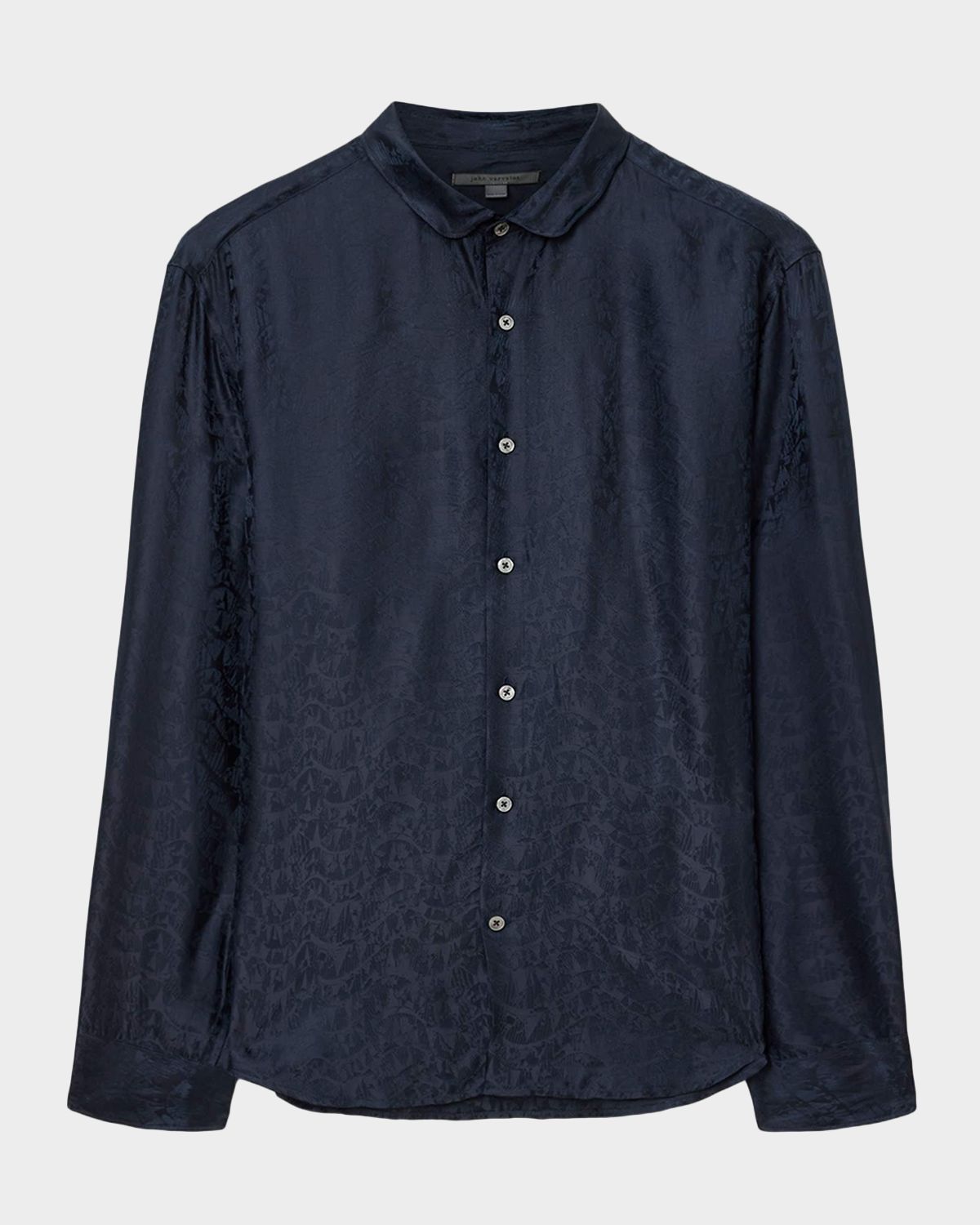 John Varvatos Men 's Orchard Jacquard Silk-Blend Slim Sport Shirt | Thumbnail 1 John Varvatos Men 's Orchard Jacquard Silk-Blend Slim Sport Shirt | Thumbnail 1