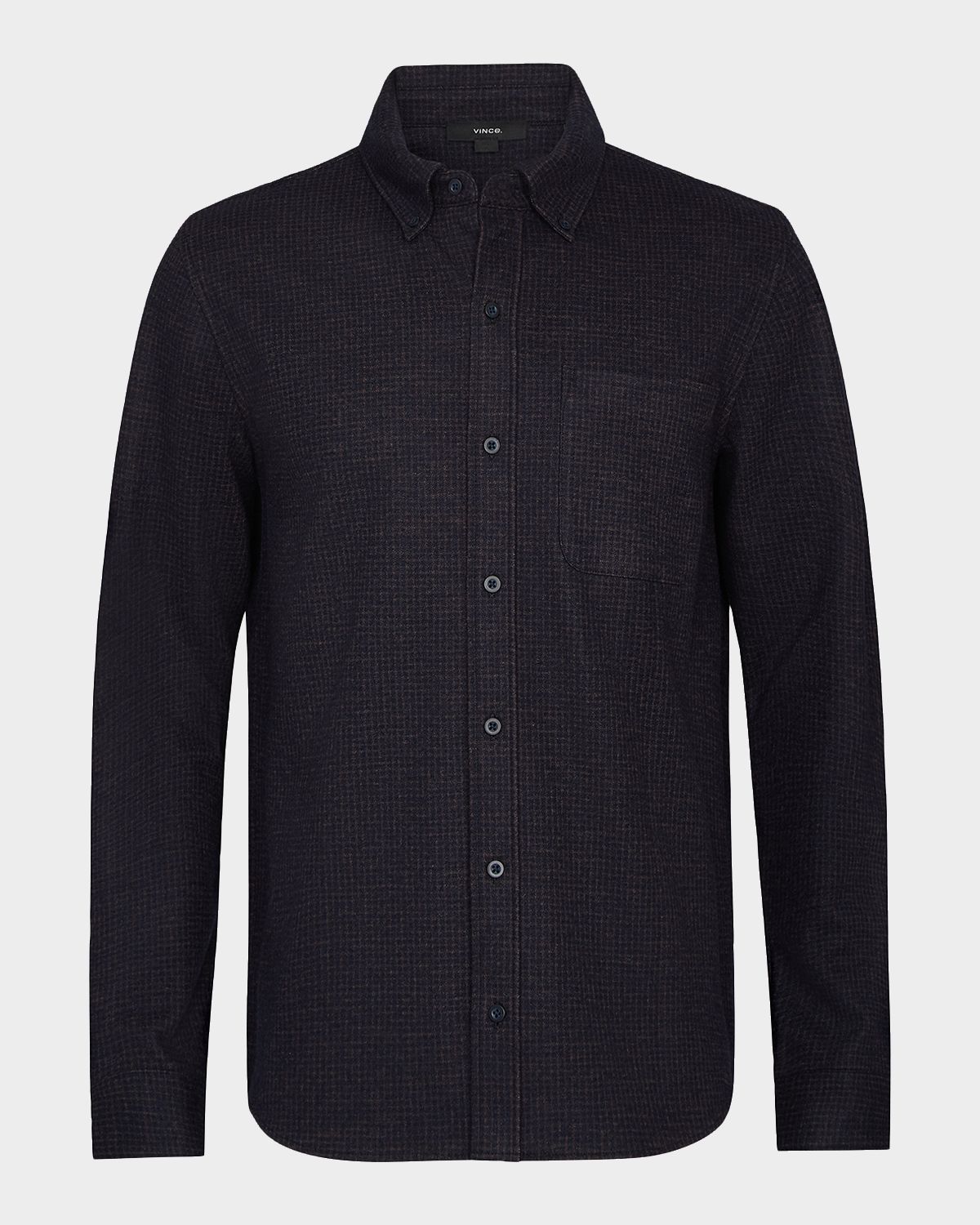 Vince Men 's Wool-Blend Plaid Button-Down Shirt