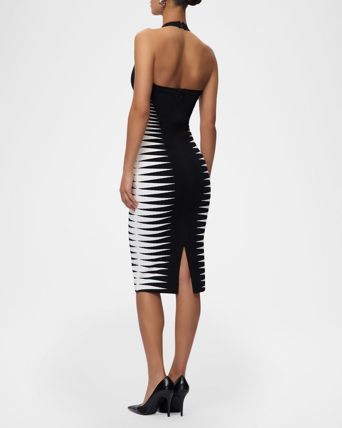 Herve Leger The Amaris Geometric Bandage Midi Dress | Thumbnail 6 Herve Leger The Amaris Geometric Bandage Midi Dress | Thumbnail 6